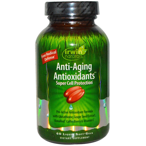 Irwin Naturals, Anti-Aging Antioxidants, 60 Liquid Soft-Gels - The Supplement Shop