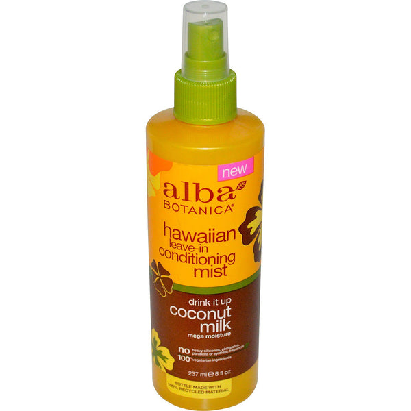 Alba Botanica, Hawaiian Leave-In Conditioning Mist, Drink It Up Coconut Milk, 8 fl oz (237 ml) - The Supplement Shop
