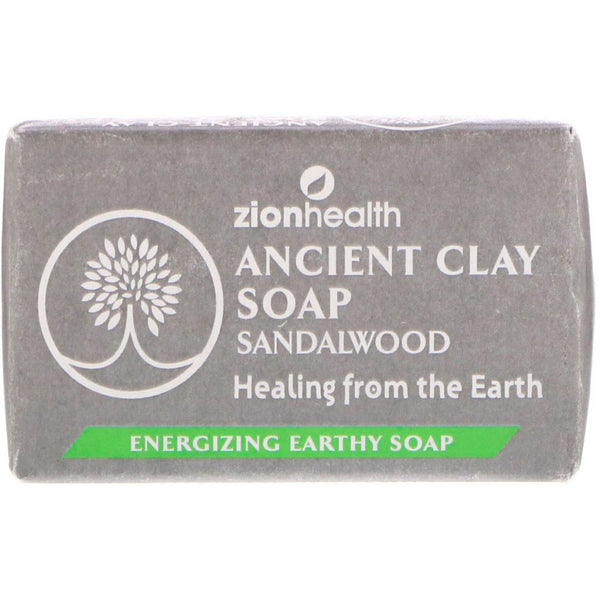 Zion Health, Ancient Clay Soap, Sandalwood, 6 oz (170 g) - The Supplement Shop
