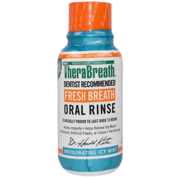 TheraBreath, Fresh Breath Oral Rinse, Invigorating Icy Mint Flavor, 3 fl oz (88.7 ml)