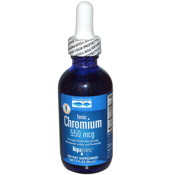 Trace Minerals Research, Ionic Chromium, 550 mcg, 2 fl oz (59 ml) - The Supplement Shop