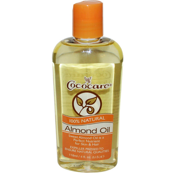 Cococare, 100% Natural Almond Oil, 4 fl oz (118 ml) - The Supplement Shop