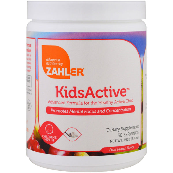 Zahler, Kids Active, Advanced Formula for the Healthy Active Child, Fruit Punch, 6.7 oz (192 g) - The Supplement Shop