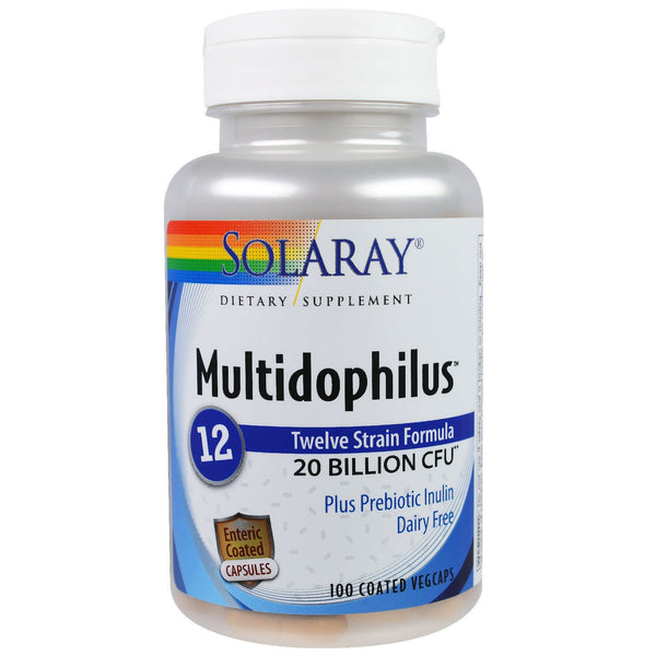 Solaray, Multidophilus 12, 20 Billion, 100 Coated VegCaps - The Supplement Shop