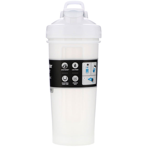 Blender Bottle, Classic With Loop, White, 28 oz (828 ml) - The Supplement Shop