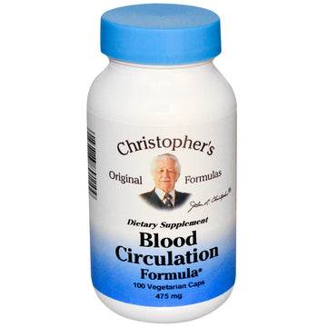 Christopher's Original Formulas, Blood Circulation Formula, 475 mg, 100 Vegetarian Caps