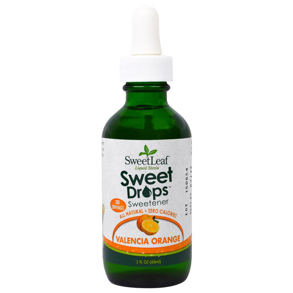 Wisdom Natural, SweetLeaf Liquid Stevia, Valencia Orange, 2 fl oz (60 ml) - The Supplement Shop