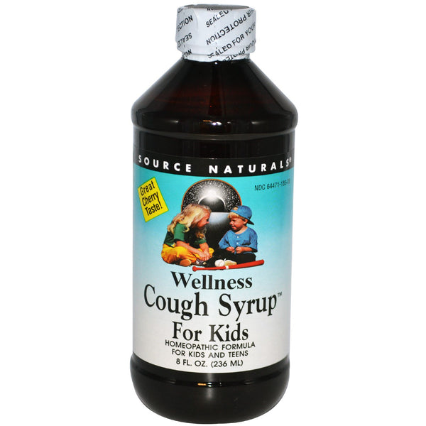 Source Naturals, Wellness Cough Syrup For Kids, Great Cherry Taste, 8 fl oz (236 ml) - The Supplement Shop