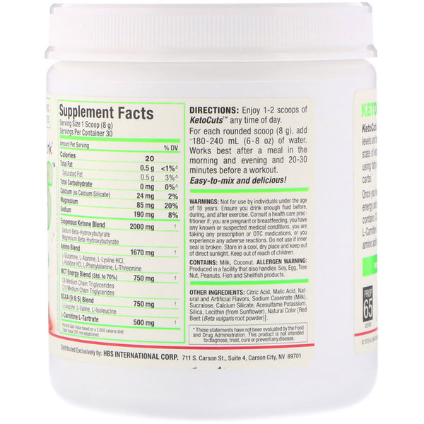 ALLMAX Nutrition, KetoCuts, Ketogenic Energy Drink, Watermelon, 8.47 oz (240 g) - The Supplement Shop