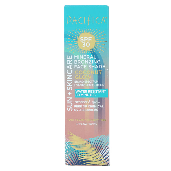 Pacifica, Sun + Skincare, Mineral Bronzing Face Shade, SPF 30, Coconut Glow, 1.7 fl oz (50 ml) - The Supplement Shop