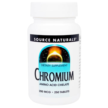 Source Naturals, Chromium, 200 mcg, 250 Tablets