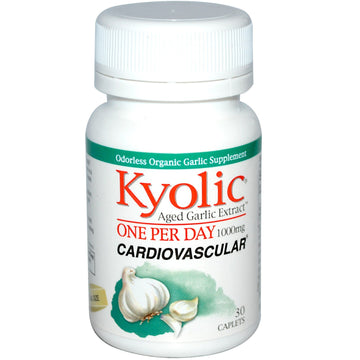 Kyolic, Aged Garlic Extract, One Per Day, Cardiovascular, 1000 mg, 30 Caplets