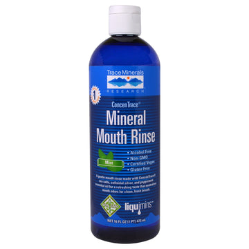 Trace Minerals Research, ConcenTrace Mineral Mouth Rinse, Mint, 16 fl oz (473 ml)