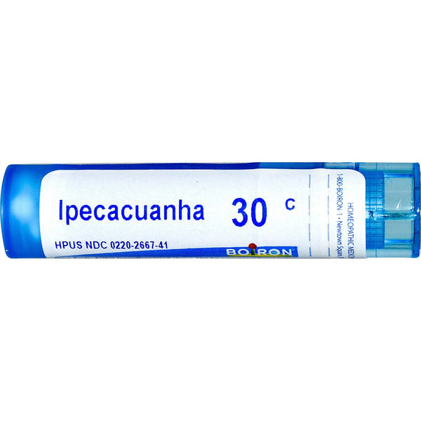 Boiron, Single Remedies, Ipecacuanha, 30C, Approx 80 Pellets - The Supplement Shop