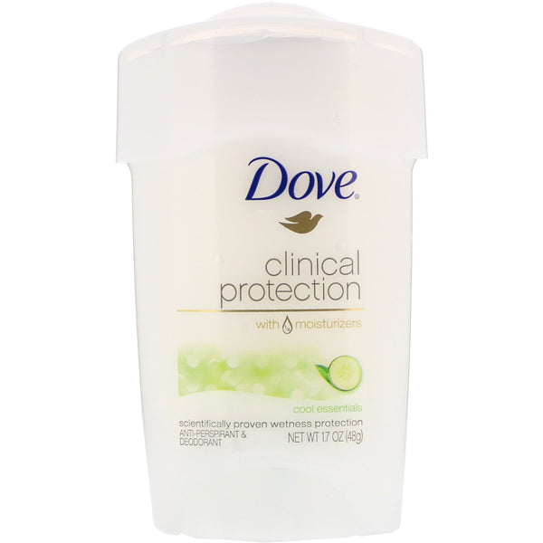 Dove, Clinical Protection, Prescription Strength, Anti-Perspirant Deodorant, Cool Essentials, 1.7 oz (48 g) - The Supplement Shop