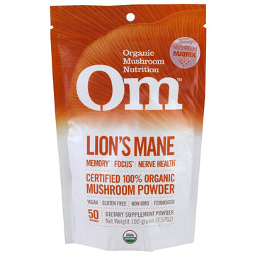 Organic Mushroom Nutrition, Lion's Mane, Mushroom Powder , 3.57 oz (100 g)