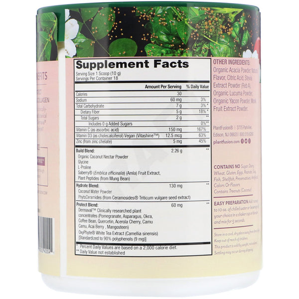 PlantFusion, Complete Plant Peptides, Collagen Beauty, Peach Mango, 6.35 oz (180 g) - The Supplement Shop
