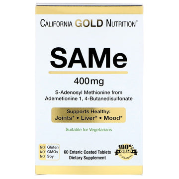 California Gold Nutrition, SAMe, Preferred Form Butanedisulfonate, 400 mg, 60 Enteric Coated Tablets