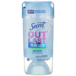 Secret, Outlast, 48 Hour Clear Gel Deodorant, Unscented, 2.6 oz (73 g) - The Supplement Shop