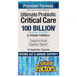 Natural Factors, Ultimate Probiotic, Critical Care, 100 Billion CFU, 30 Vegetarian Capsules - The Supplement Shop