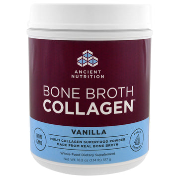 Dr. Axe / Ancient Nutrition, Bone Broth Collagen, Vanilla, 1.13 lbs (517 g)