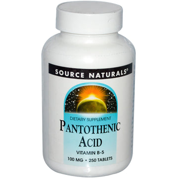 Source Naturals, Pantothenic Acid, 100 mg, 250 Tablets