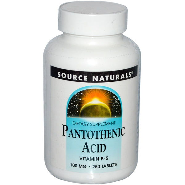 Source Naturals, Pantothenic Acid, 100 mg, 250 Tablets - The Supplement Shop