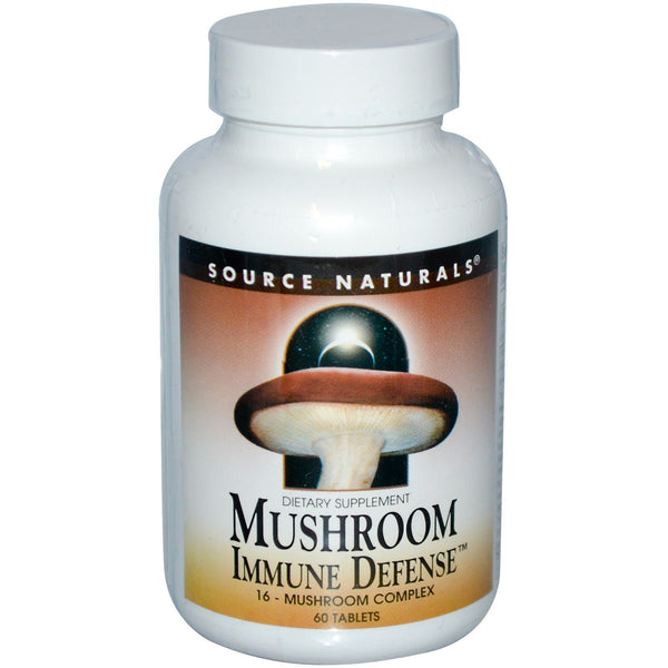Source Naturals, Mushroom Immune Defense, 16-Mushroom Complex, 60 Tablets - The Supplement Shop