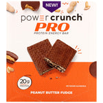 BNRG, Power Crunch Protein Energy Bar, PRO, Peanut Butter Fudge, 12 Bars, 2 oz (58 g) Each - The Supplement Shop