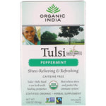 Organic India, Tulsi Tea, Peppermint, Caffeine-Free, 18 Infusion Bags, 1.08 oz (30.6 g) - The Supplement Shop