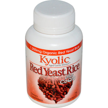 Kyolic, Aged Garlic Extract, Red Yeast Rice, Plus CoQ10, 75 Capsules