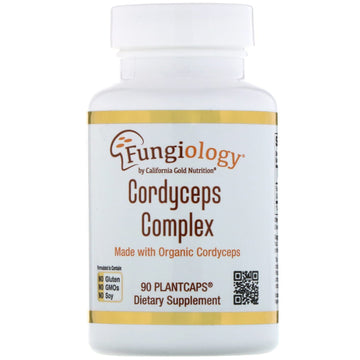 California Gold Nutrition, Fungiology, Cordyceps Complex, 90 Plantcaps
