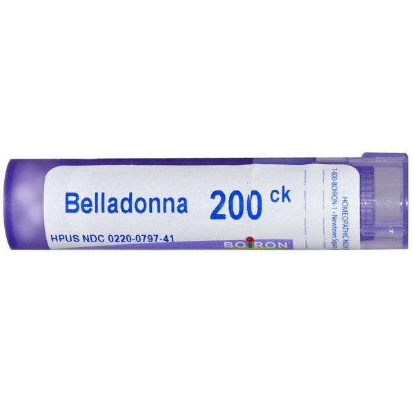 Boiron, Single Remedies, Belladonna, 200CK, Approx 80 Pellets - The Supplement Shop