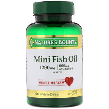 Nature's Bounty, Mini Fish Oil, 1,290 mg, 90 Mini Coated Softgels