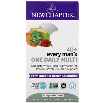 New Chapter, 40+ Every Man's One Daily Multi, 72 Vegetarian Tablets