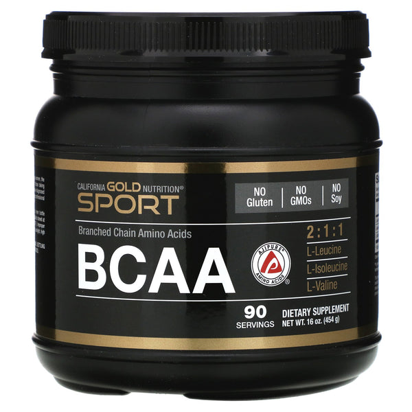 California Gold Nutrition, BCAA Powder, AjiPure®, Branched Chain Amino Acids, 16 oz (454 g) - The Supplement Shop