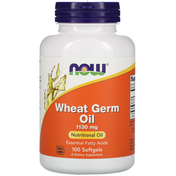 Now Foods, Wheat Germ Oil, 1,130 mg, 100 Softgels - The Supplement Shop