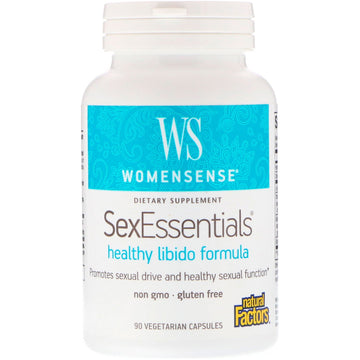 Natural Factors, WomenSense, SexEssentials, Healthy Libido Formula, 90 Vegetarian Capsules