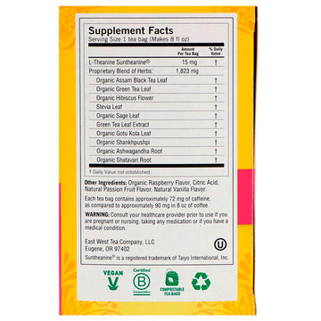 Yogi Tea, Raspberry Passion, Perfect Energy, 16 Tea Bags, 1.12 oz (32 g)