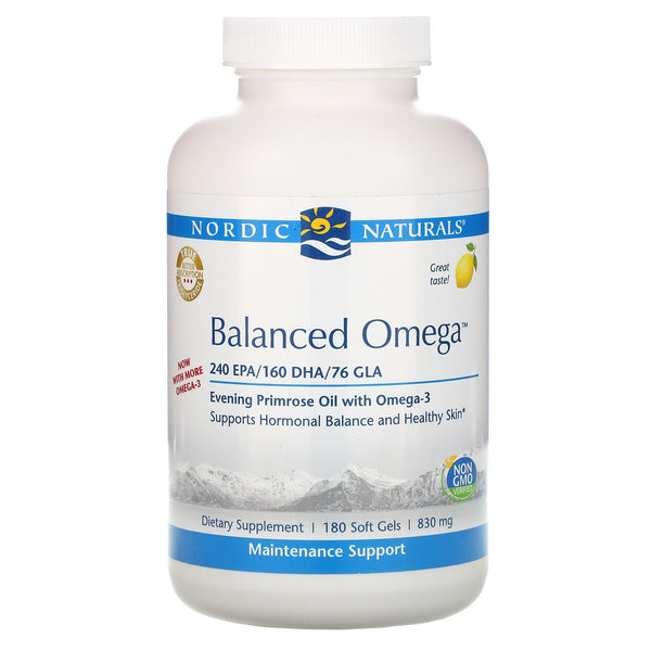 Nordic Naturals, Balanced Omega, Lemon , 830 mg, 180 Softgels - The Supplement Shop