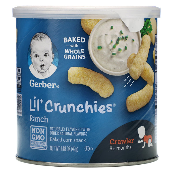 Gerber, Lil' Crunchies, 8+ Months, Ranch, 1.48 oz (42 g) - The Supplement Shop