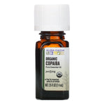 Aura Cacia, Pure Essential Oil, Organic Copaiba, .25 fl oz (7.4 ml) - The Supplement Shop