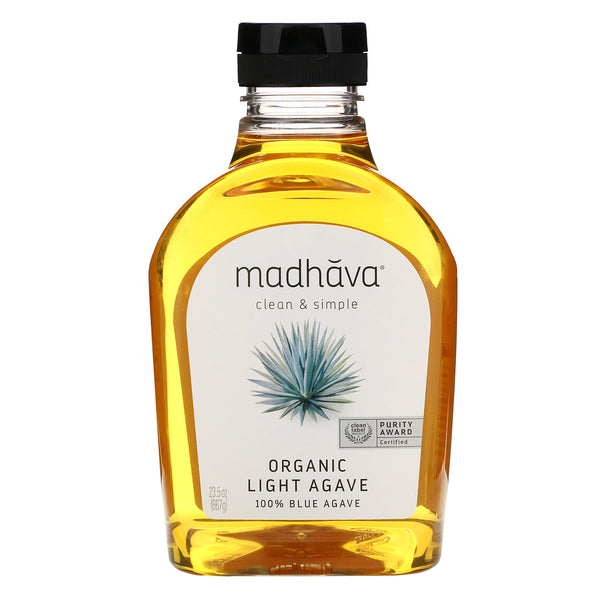 Madhava Natural Sweeteners, Organic Golden Light Blue Agave, 23.5 oz (667 g) - The Supplement Shop