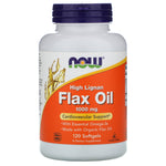 Now Foods, High Lignan Flax Oil, 1,000 mg, 120 Softgels - The Supplement Shop