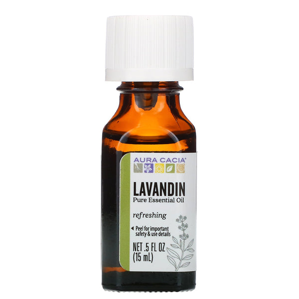 Aura Cacia, Pure Essential Oil, Lavandin, .5 fl oz (15 ml) - The Supplement Shop