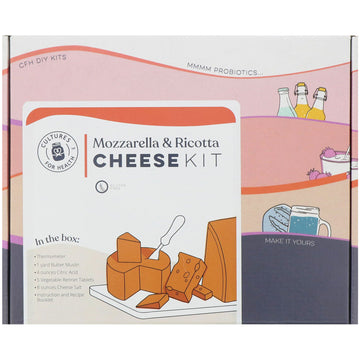 Cultures for Health, Cheese Kit, Mozzarella & Ricotta, 1 Kit