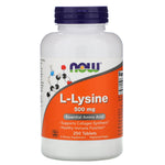 Now Foods, L-Lysine, 500 mg, 250 Tablets - The Supplement Shop