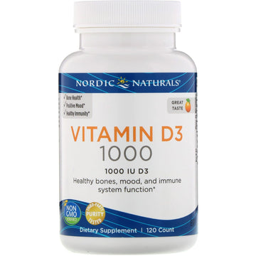 Nordic Naturals, Vitamin D3, Orange, 1,000 IU, 120 Count