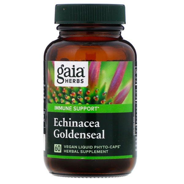 Gaia Herbs, Echinacea Goldenseal, 60 Vegan Liquid Phyto-Caps - The Supplement Shop