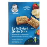 Gerber, Soft Baked Grain Bars, 12+ Months, Strawberry Banana, 8 Bars, 5.5 oz (156 g) - The Supplement Shop